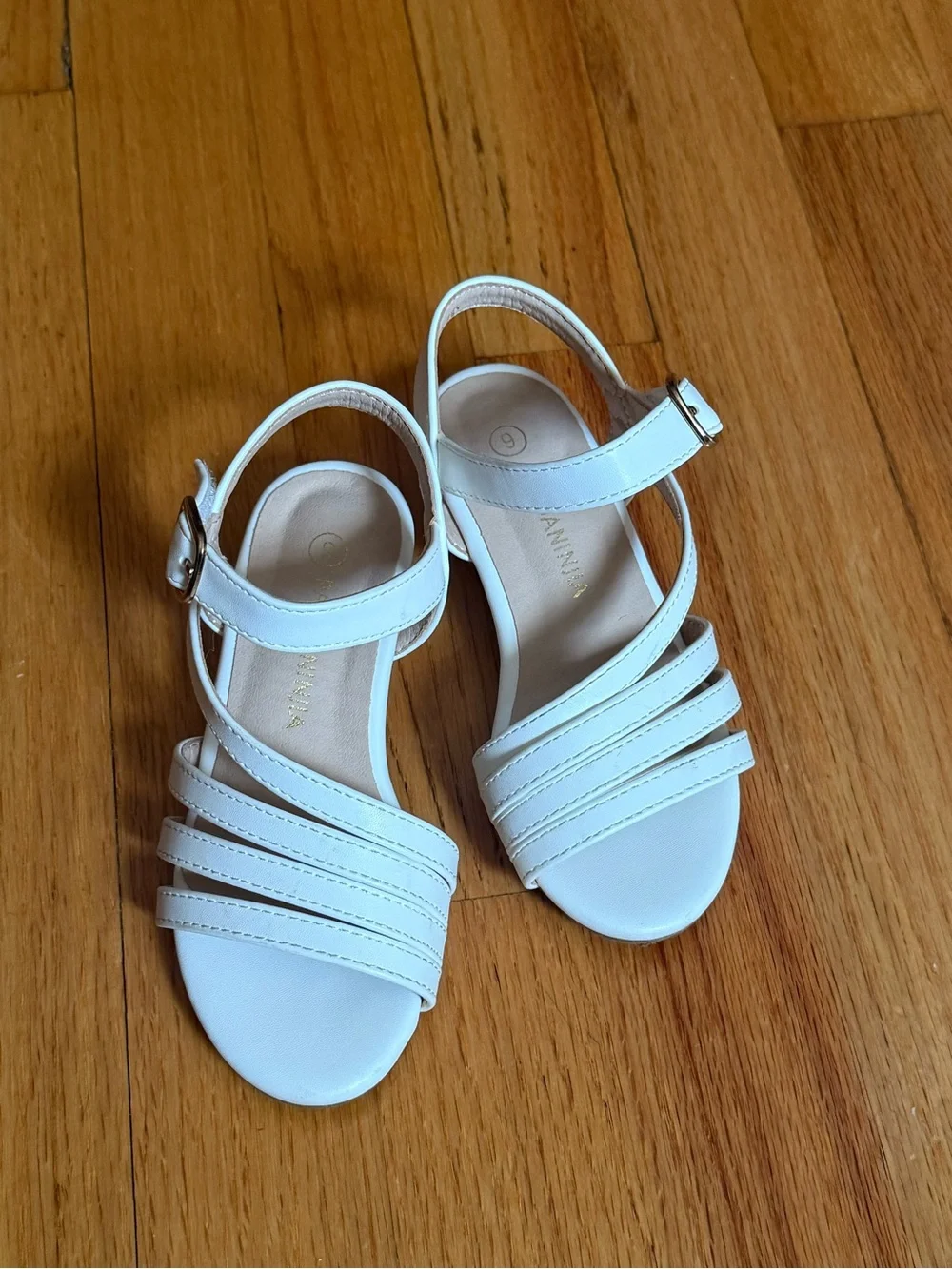 Pandaninjia toddler girl sandals low heel princess shoes